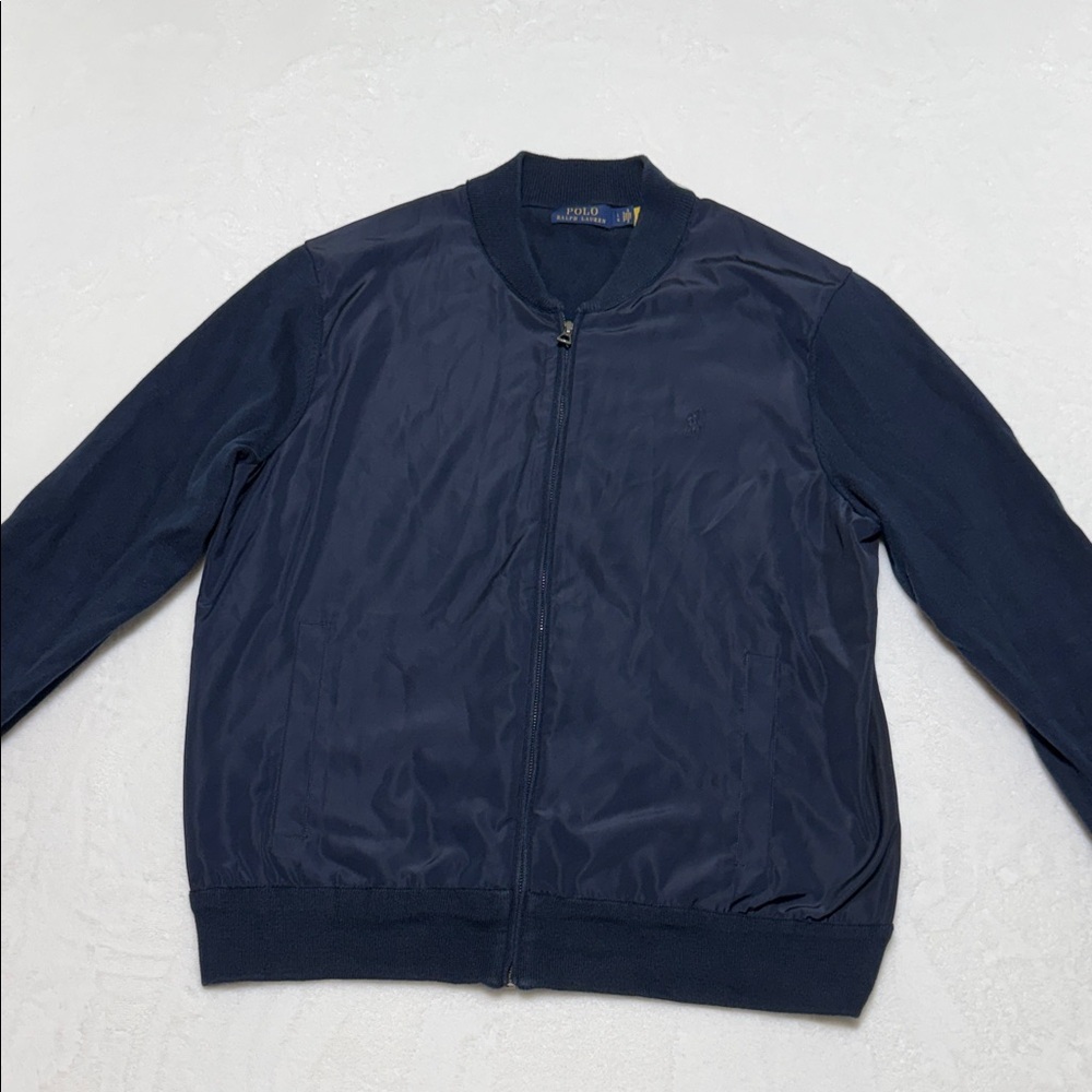 Polo by Ralph Lauren Navy Zip-Front Bomber Jacket